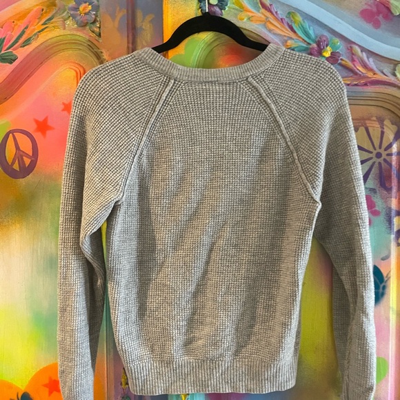 GAP extra small knit gray/grey winter crewneck sweater XS - Picture 5 of 5
